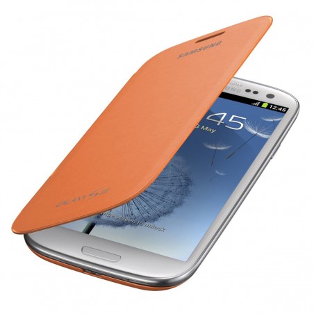 Funda flip Samsung EFC-1G6FO naranja para i9300