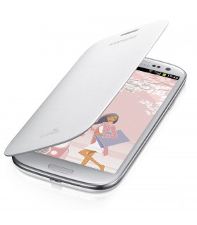 Funda flip Samsung EFC-1G6RW blanco La Fleur para i9300