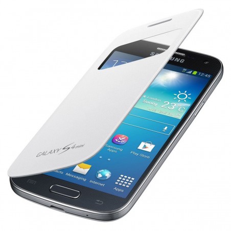 Funda S View Samsung EF-CI919BB blanca para Galaxy S4 Mini