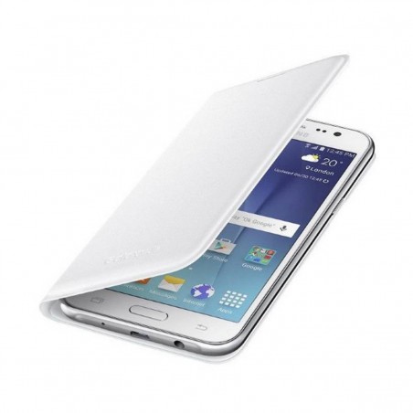 Funda Samsung tipo libro EF-WJ500BWEGWW blanca para Galaxy J5-2015
