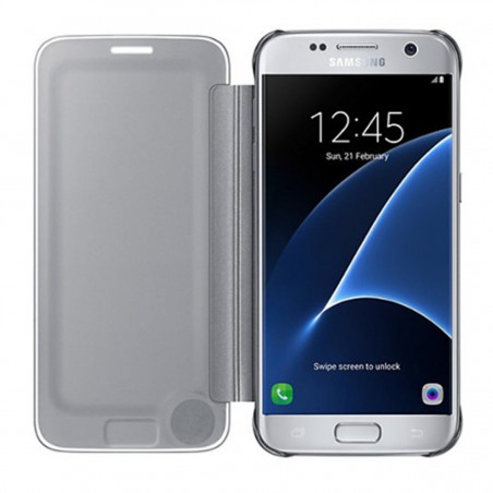 Funda Clear View Cover plata para Samsung Galaxy S7 EF-ZG930CSEGWW