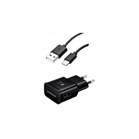 Cargador Samsung con cable USB-C negro EP-TA20EBE + EP-DG950