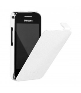 Funda con tapa ETUISMS5830B blanca para Samsung S5830