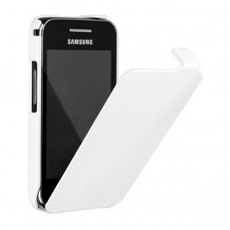 Funda con tapa ETUISMS5830B blanca para Samsung S5830