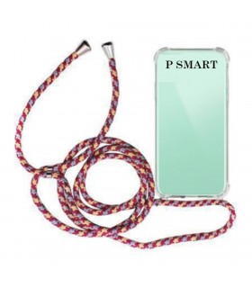 Funda Móvil Colgante para Huawei P Smart Cuerda Rojo Burdeos y Azul