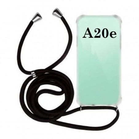 Funda Móvil Colgante para Samsung Galaxy A20e Cuerda Negra