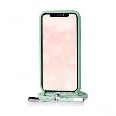 Funda móvil colgante con cuerda para iPhone SE 2020 / 8 / 7 silicona premium Verde