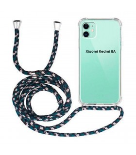 Funda Móvil Colgante para Xiaomi Redmi 8A Cuerda Verde y Negro