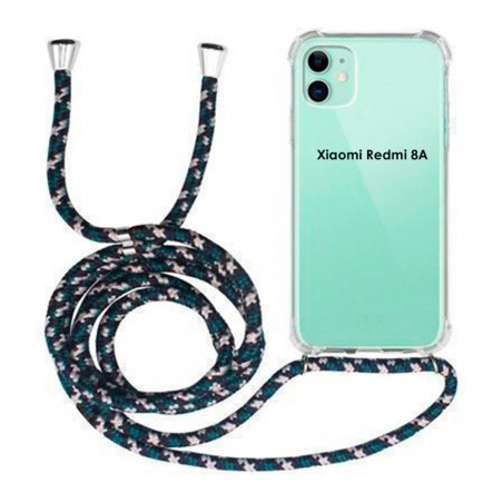 Funda Móvil Colgante para Xiaomi Redmi 8A Cuerda Verde y Negro