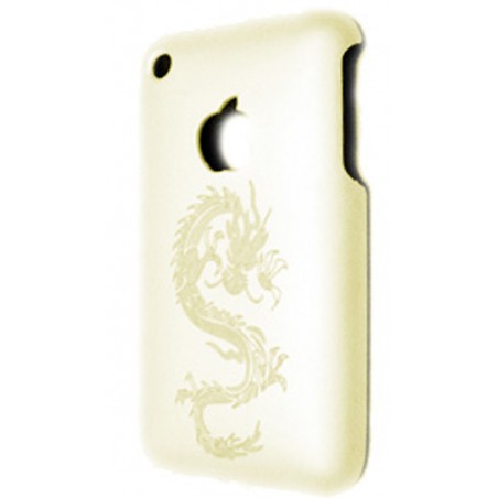 Funda Blanca con Dragon para iPhone 3G