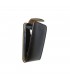 Funda de piel negra para Samsung Galaxy S3 mini
