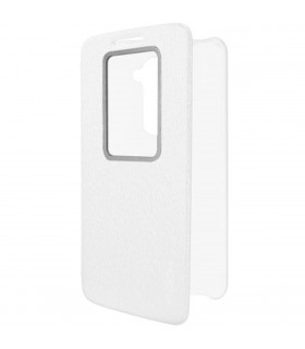 Funda Rock con ventana para LG G2 blanca