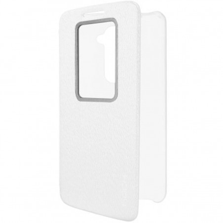 Funda Rock con ventana para LG G2 blanca