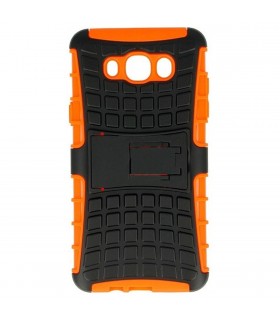 Carcasa de protección robusta para Samsung Galaxy J7 2016 negra-naranja