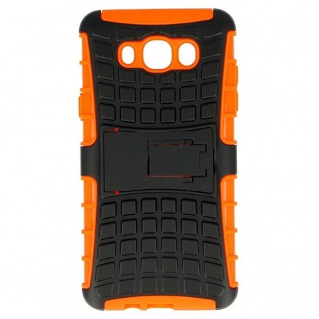 Carcasa de protección robusta para Samsung Galaxy J7 2016 negra-naranja