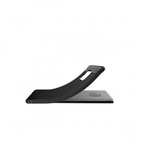 Funda silicona símil fibra de carbono Huawei Mate 20 Pro Negra