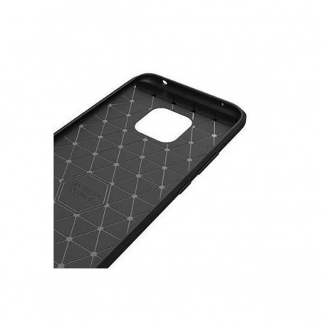 Funda silicona símil fibra de carbono Huawei Mate 20 Pro Negra