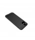 Funda silicona negra iPhone 11 inserciones simil a fibra de carbono