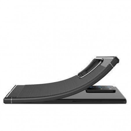 Funda Samsung Galaxy Note 20 Ultra con inserciones símil a fibra de carbono Negro