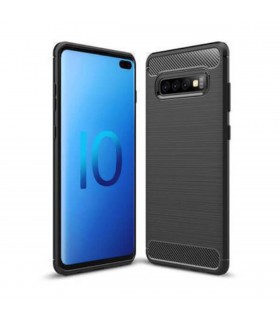 Funda de Silicona de Gel Carbono para Samsung Galaxy S10 Plus Negro