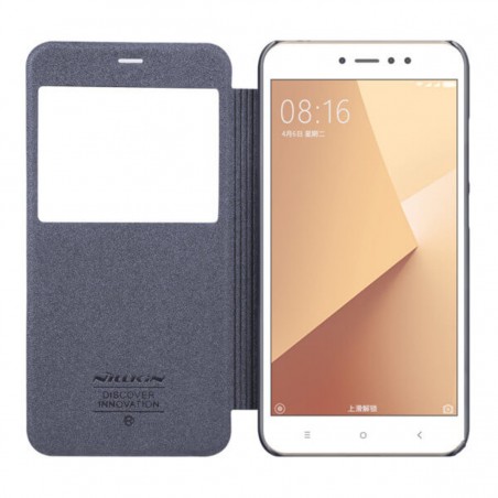 Funda con ventana negra para Xiaomi Redmi Note 5A Prime