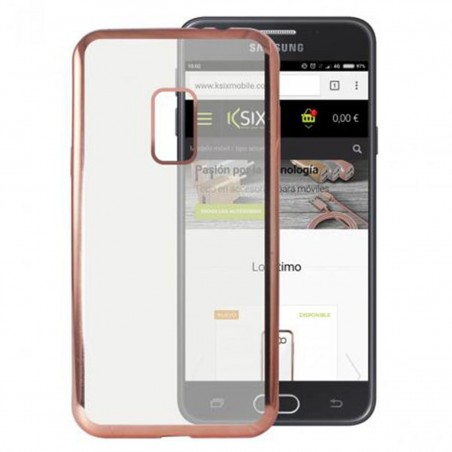 Funda Metal Flex Cover Samsung Galxy J5 2017 Transparente Rose Gold
