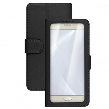 Funda Celly XL con ventana negra para móviles de 5,2"