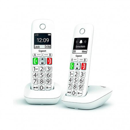 Teléfono Inalámbrico DECT Gigaset E290 DUO Blanco
