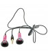 Auriculares Estéreo Sony Ericsson HPM-64D Pink con adaptador dual