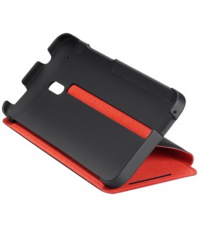 HTC HC V851 funda con soporte negro roja