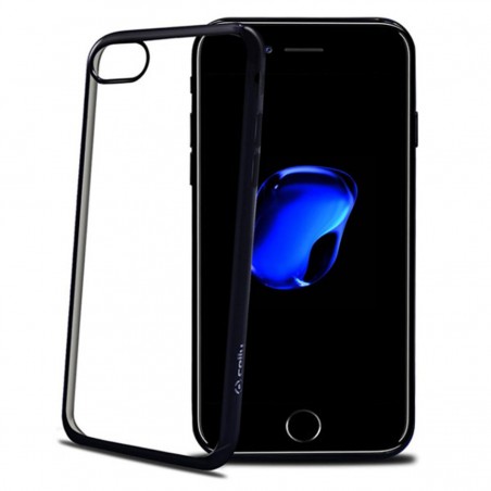 Funda de silicona para iPhone 7 Plus negra transparente