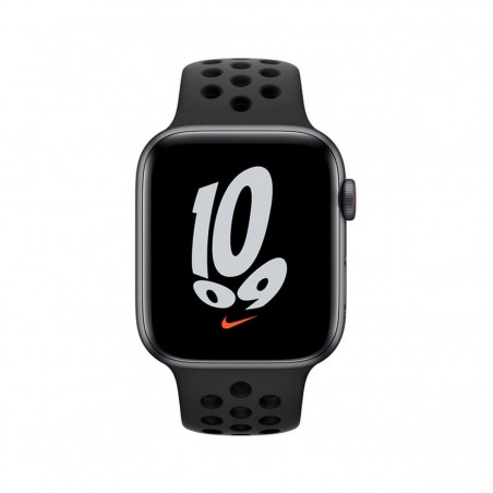 Apple Watch SE Nike 2021 (GPS + Cellular) 44mm Aluminio Gris espacial y Correa Deportiva Antracita Negra